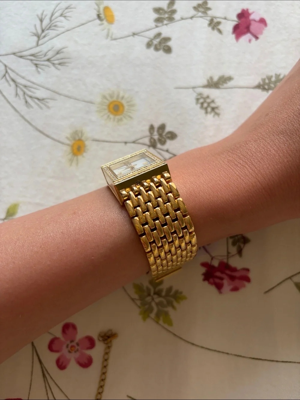 Gold Tone Crystal-Accent Women's Bracelet Watch - Gruen